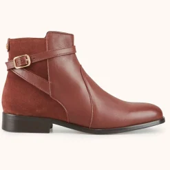 Cosmoparis Bottines|Bottines en Cuir bi-matière Varenne marron