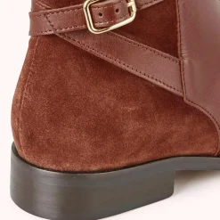Cosmoparis Bottines|Bottines en Cuir bi-matière Varenne marron