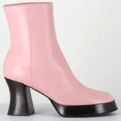 Garrice Lab Bottines|Bottines en Cuir blau roses - Talon : 7.5cm