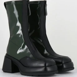 E8 By Miista Bottines|Bottines en Cuir camila vertes - Talon : 8cm