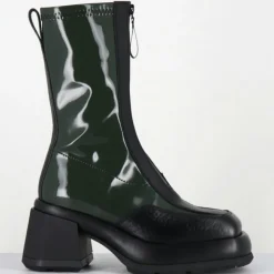 E8 By Miista Bottines|Bottines en Cuir camila vertes - Talon : 8cm