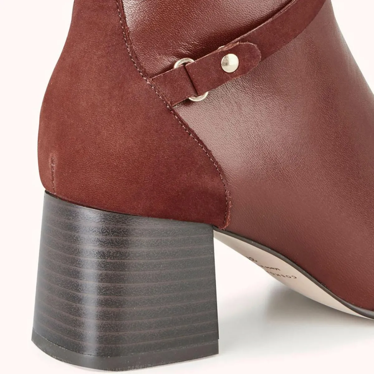 Cosmoparis Bottines|Bottines en Cuir et Velours de Cuir Zolana marron - Talon 5 cm