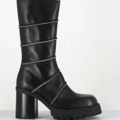 E8 By Miista Bottines|Bottines en Cuir graciane noires - Talon : 9.5cm