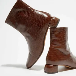 Loq Bottines|Bottines en Cuir Joyce marron