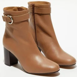 Apologie Bottines|Bottines en Cuir Julia camel - Talon 7,5 cm