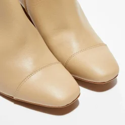 Apologie Bottines|Bottines en Cuir Lena café au lait - Talon 8 cm