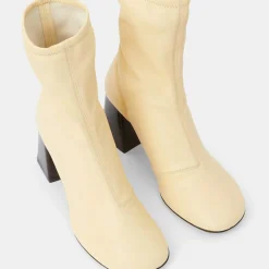 Neous Bottines|Bottines en Cuir Lepus jaune pâle - Talon 7 cm