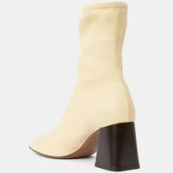 Neous Bottines|Bottines en Cuir Lepus jaune pâle - Talon 7 cm