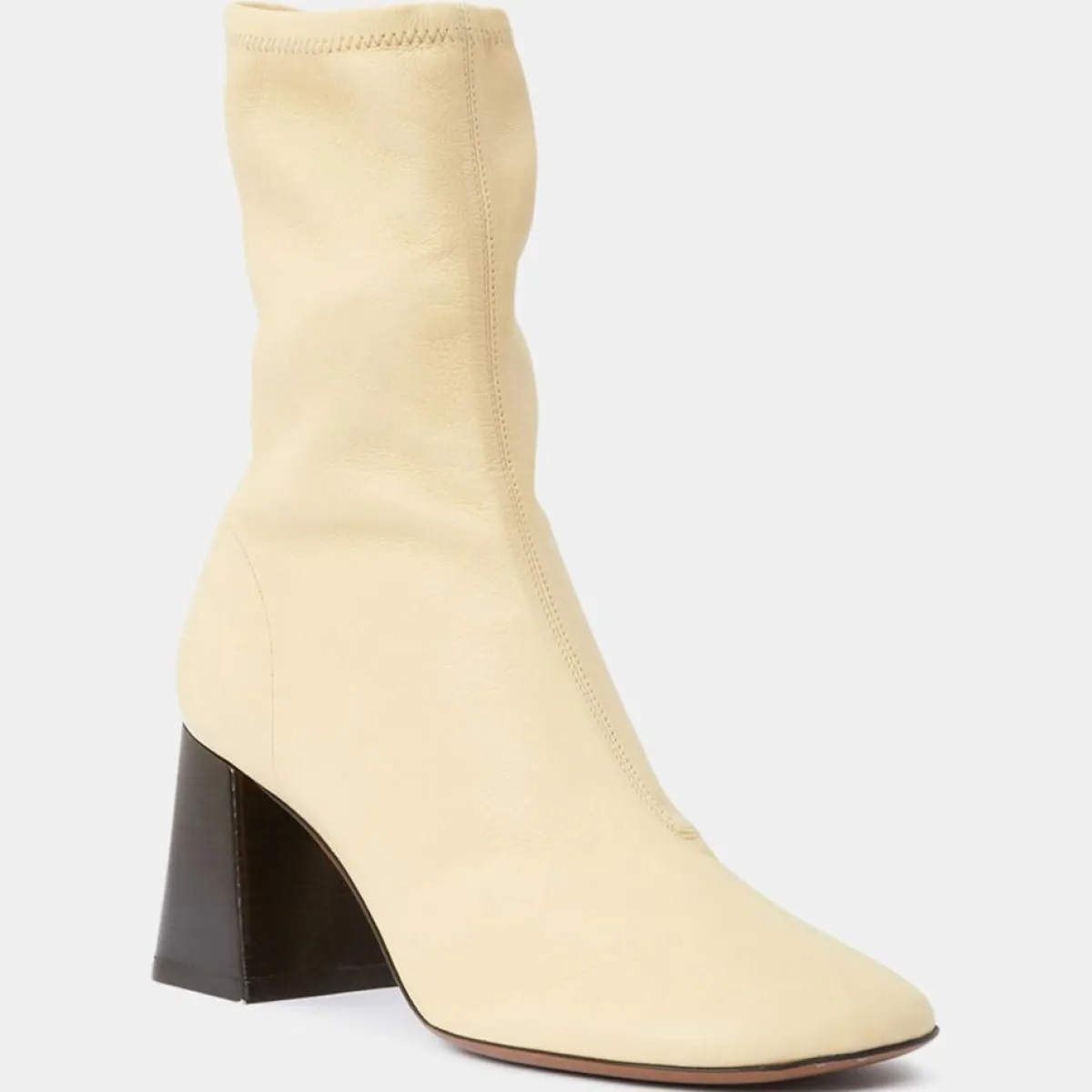 Neous Bottines|Bottines en Cuir Lepus jaune pâle - Talon 7 cm