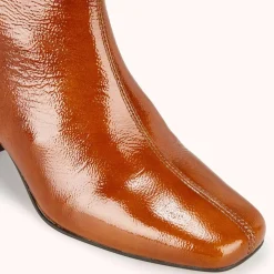Cosmoparis Bottines|Bottines en Cuir légèrement verni Valonia marron - Talon 5 cm