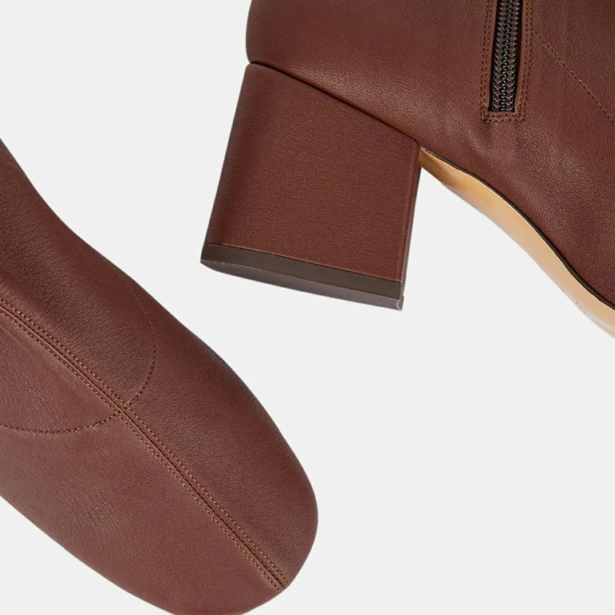 By Far Bottines|Bottines en Cuir Maya marron - Talon 6,5 cm