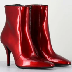 Garrice Lab Bottines|Bottines en Cuir mecha galaxie rouges - Talon : 9.5cm