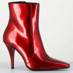 Garrice Lab Bottines|Bottines en Cuir mecha galaxie rouges - Talon : 9.5cm
