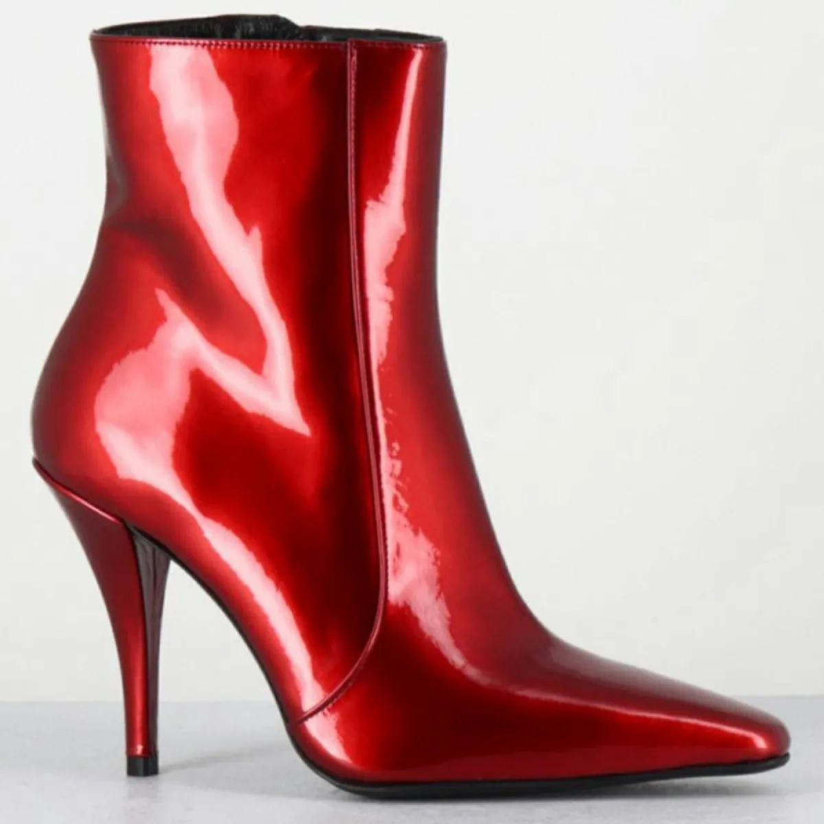 Garrice Lab Bottines|Bottines en Cuir mecha galaxie rouges - Talon : 9.5cm