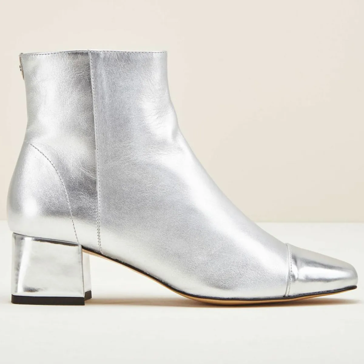 Cosmoparis Bottines|Bottines en Cuir métallisé Camilia argentées