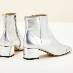 Cosmoparis Bottines|Bottines en Cuir métallisé Camilia argentées