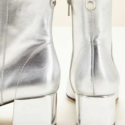 Cosmoparis Bottines|Bottines en Cuir métallisé Camilia argentées