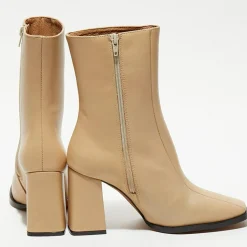 Apologie Bottines|Bottines en Cuir Romy taupe - Talon 8,5 cm