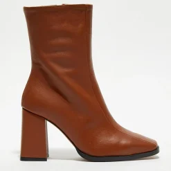 Apologie Bottines|Bottines en Cuir Romy terracotta - Talon 8,5 cm