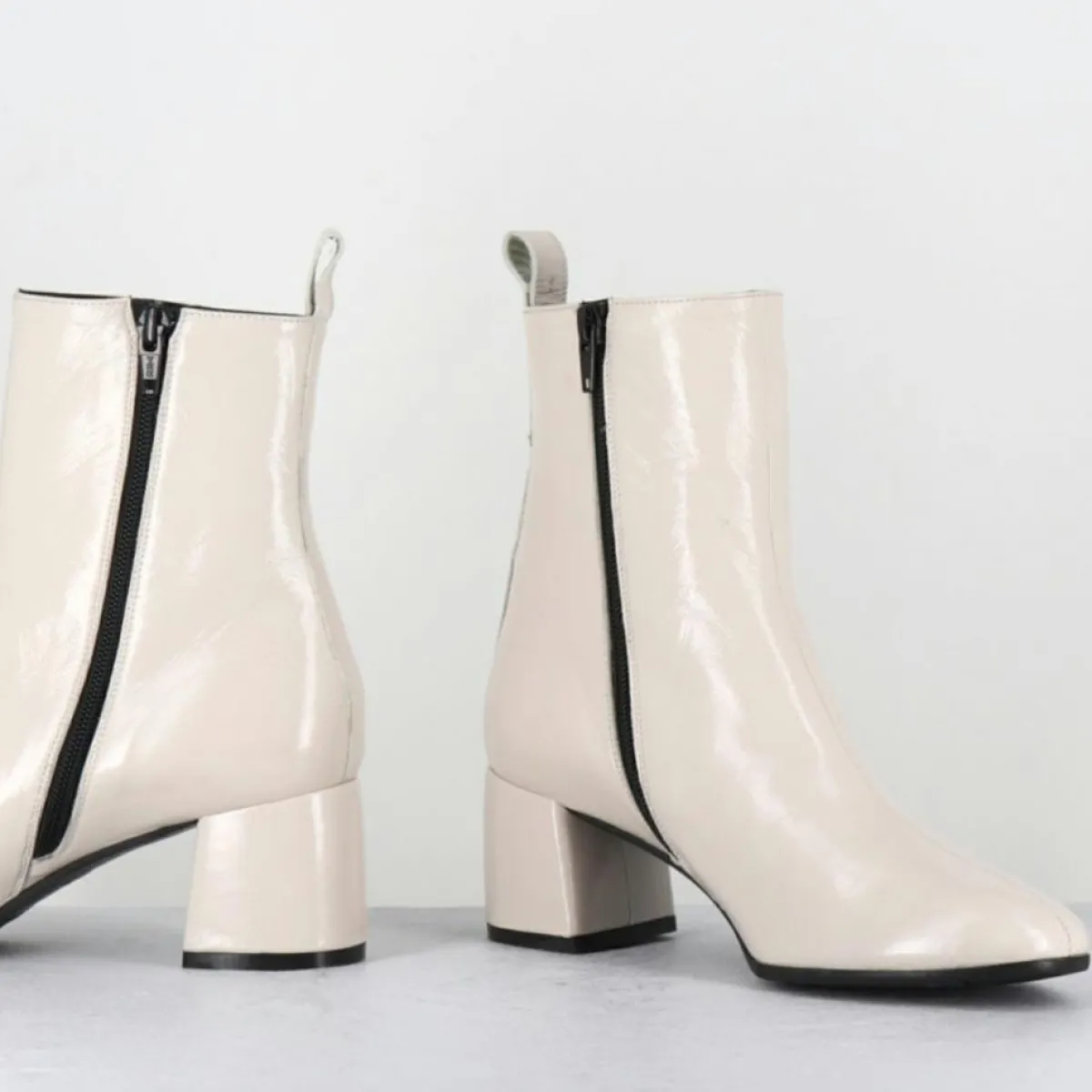 Garrice Bottines|Bottines en Cuir samui lait