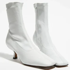 By Far Bottines|Bottines en Cuir Socks blanches - Talon 5,5 cm