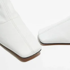By Far Bottines|Bottines en Cuir Socks blanches - Talon 5,5 cm