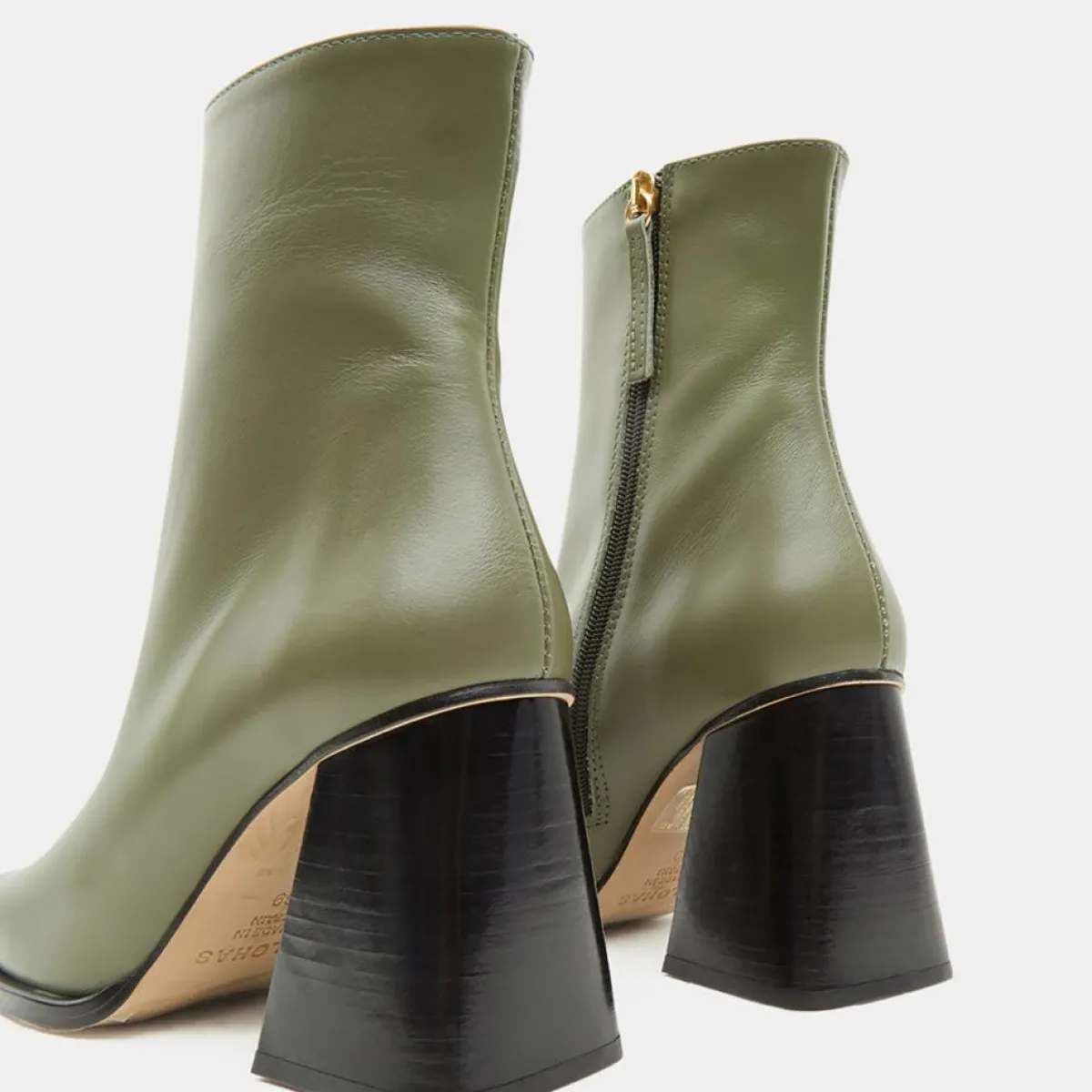 Alohas Bottines|Bottines en Cuir South kaki - Talon 8.5 cm