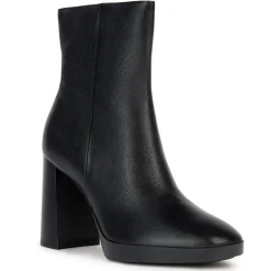 Geox Bottines|Bottines en Cuir Teulada noires - Talon 9 cm