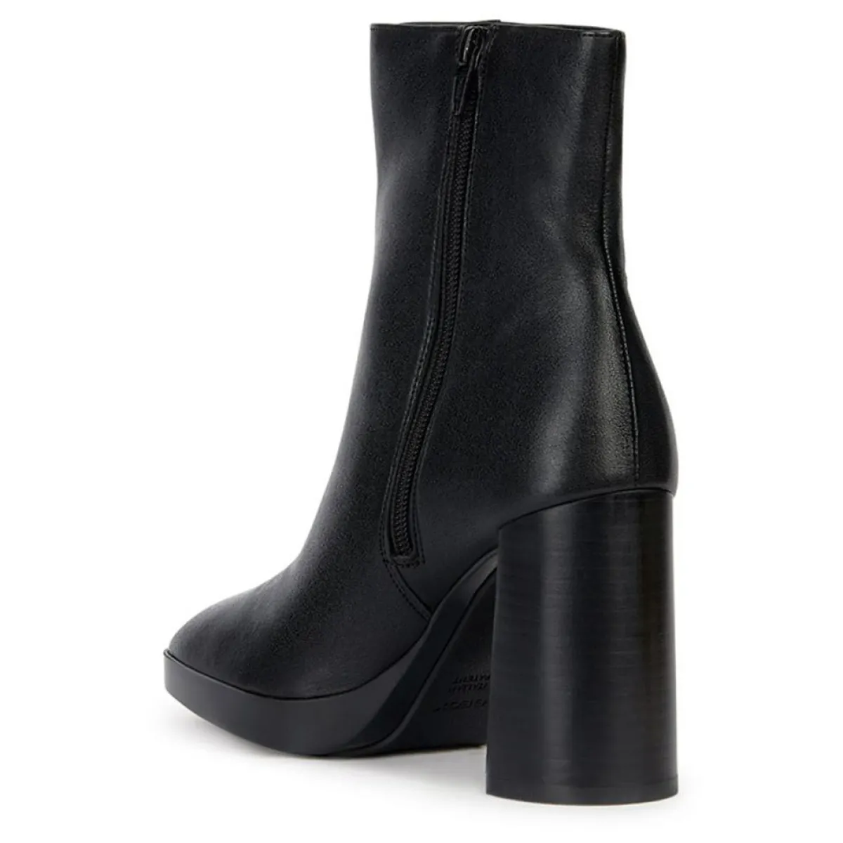 Geox Bottines|Bottines en Cuir Teulada noires - Talon 9 cm