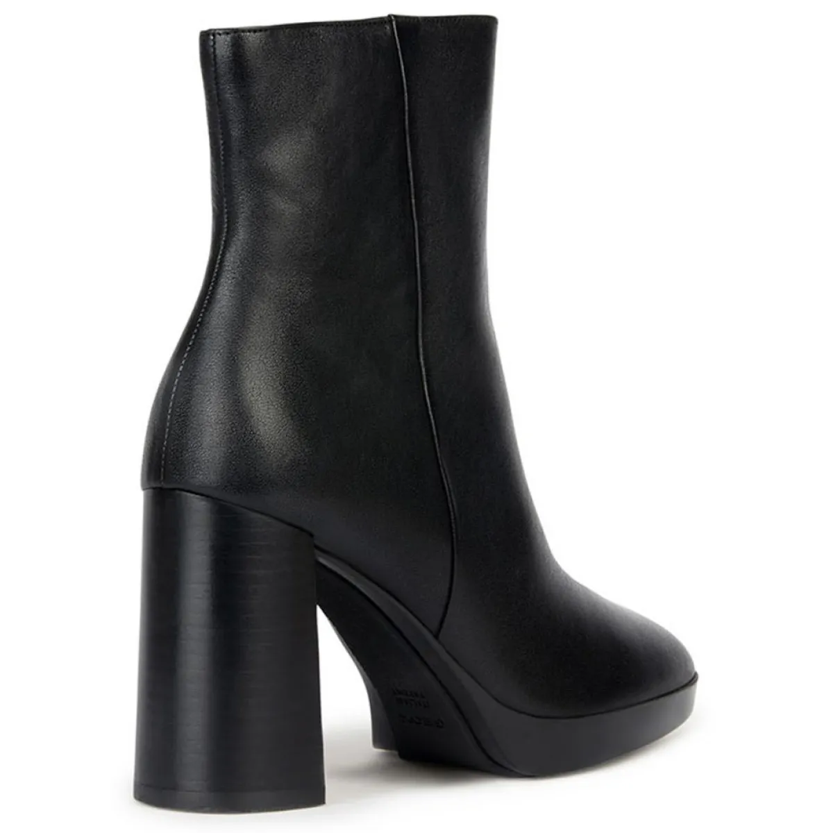 Geox Bottines|Bottines en Cuir Teulada noires - Talon 9 cm