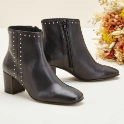 Cosmoparis Bottines|Bottines en Cuir Wiley noires - Talon 6 cm