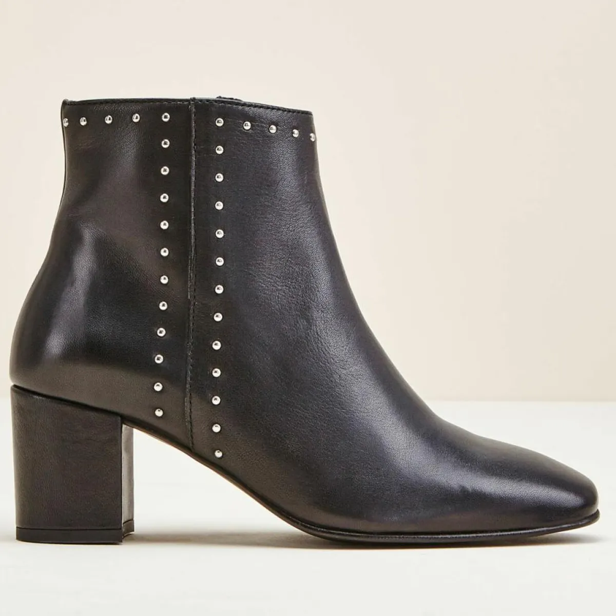 Cosmoparis Bottines|Bottines en Cuir Wiley noires - Talon 6 cm