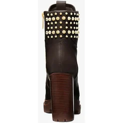 Michael Kors Chaussures Bottines|Bottines en Cuir Yvonne chocolat - Talon 10.2 cm