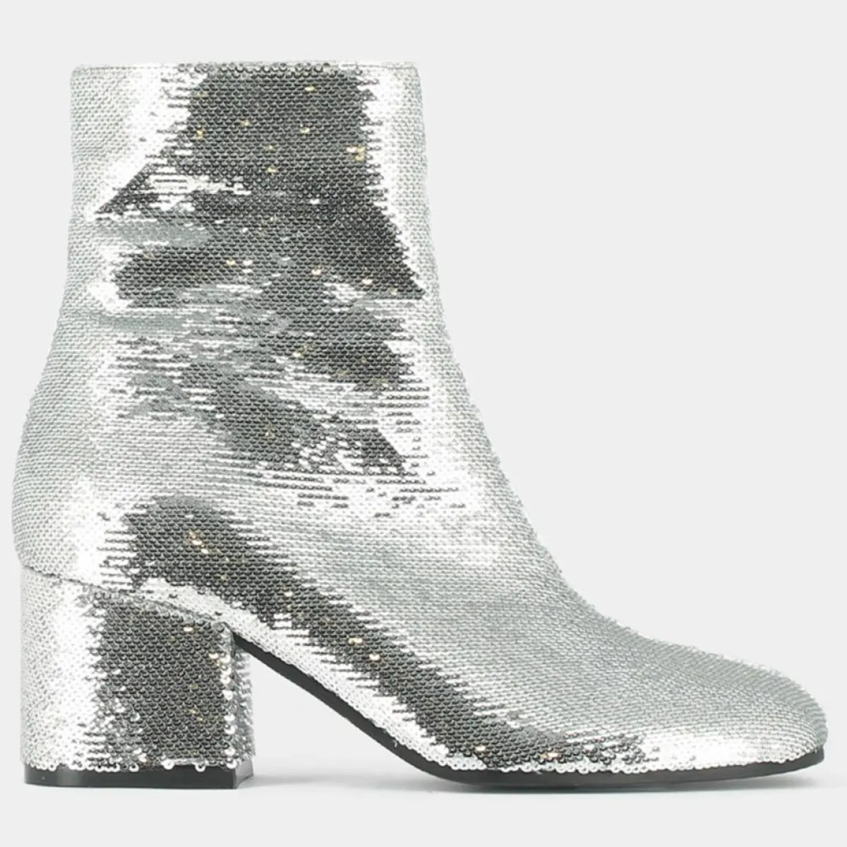 Jonak Bottines|Bottines en Sequins Darlene Bis argentées - Talon 6.5 cm