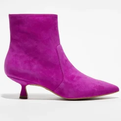 Stuart Weitzman Bottines|Bottines en Velours de Cuir Melena 50 magenta - Talon 5.5 cm