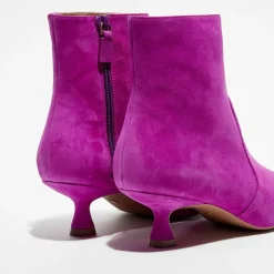 Stuart Weitzman Bottines|Bottines en Velours de Cuir Melena 50 magenta - Talon 5.5 cm