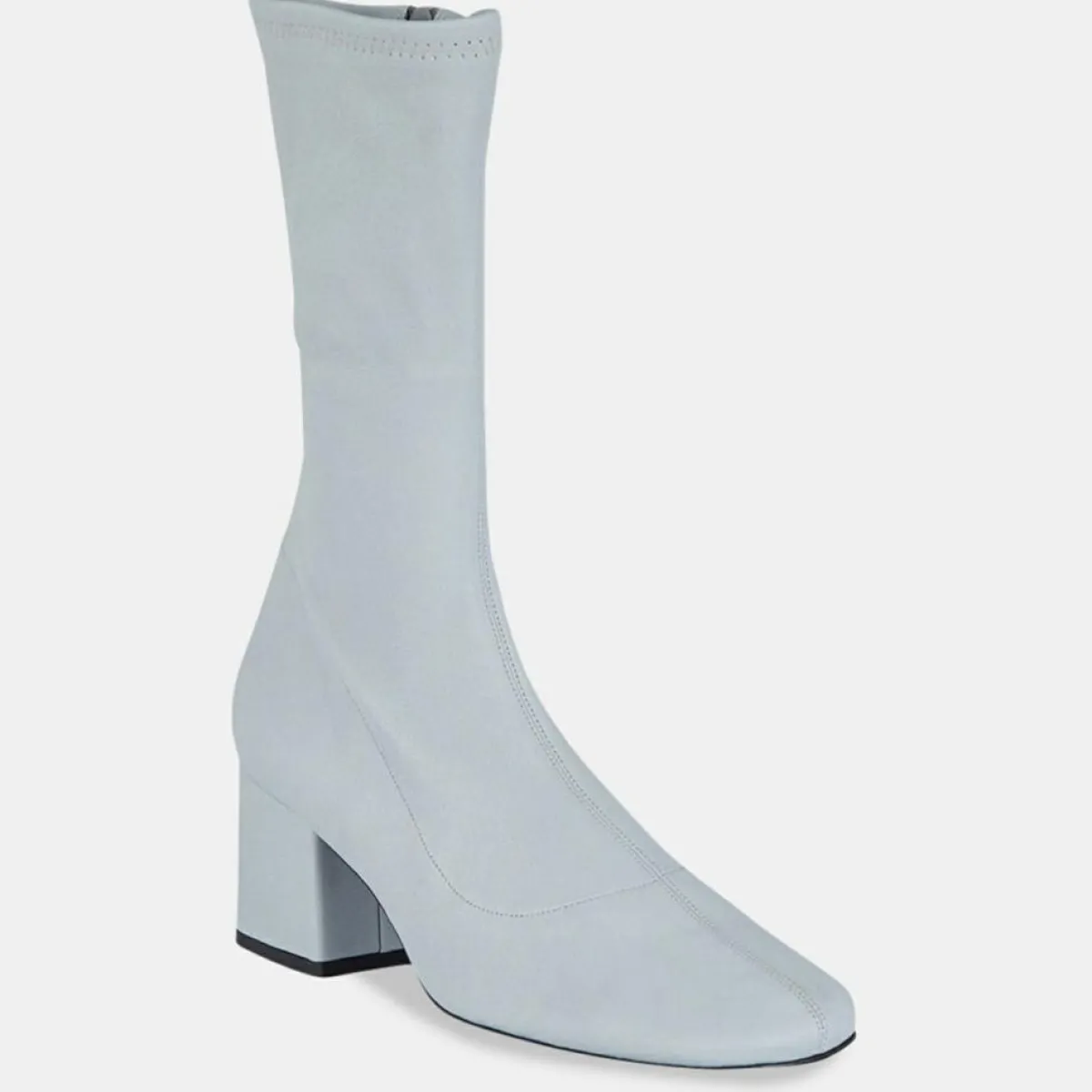 By Far Bottines|Bottines en Velours de Cuir Maya bleues - Talon 6,5 cm