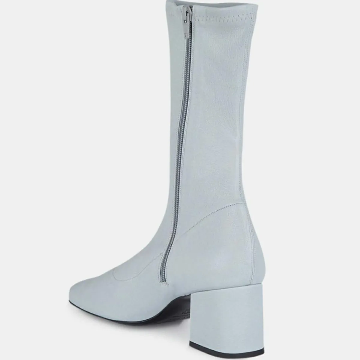 By Far Bottines|Bottines en Velours de Cuir Maya bleues - Talon 6,5 cm