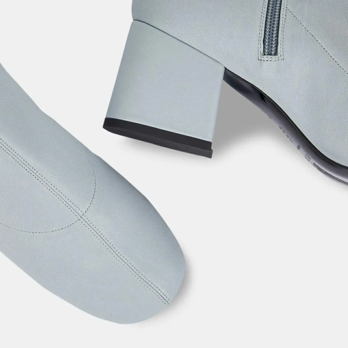 By Far Bottines|Bottines en Velours de Cuir Maya bleues - Talon 6,5 cm