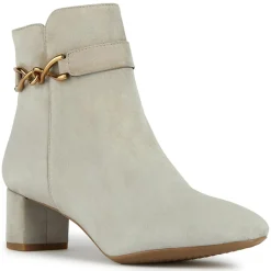 Geox Bottines|Bottines en Velours de Cuir Pheby 50 sable - Talon 5 cm