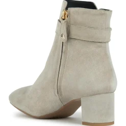 Geox Bottines|Bottines en Velours de Cuir Pheby 50 sable - Talon 5 cm