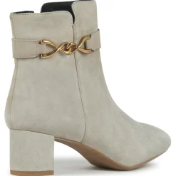 Geox Bottines|Bottines en Velours de Cuir Pheby 50 sable - Talon 5 cm