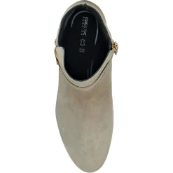 Geox Bottines|Bottines en Velours de Cuir Pheby 50 sable - Talon 5 cm