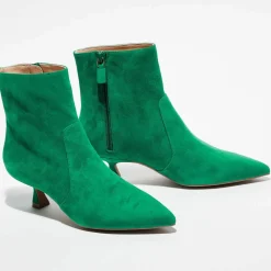 Stuart Weitzman Bottines|Bottines en Velours de Cuir Melena 50 vertes - Talon 5.5 cm