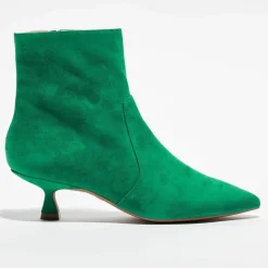 Stuart Weitzman Bottines|Bottines en Velours de Cuir Melena 50 vertes - Talon 5.5 cm