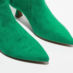 Stuart Weitzman Bottines|Bottines en Velours de Cuir Melena 50 vertes - Talon 5.5 cm