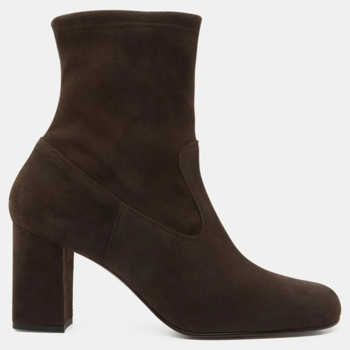 Avril Gau Bottines|Bottines en Velours de Cuir marron - Talon 8 cm