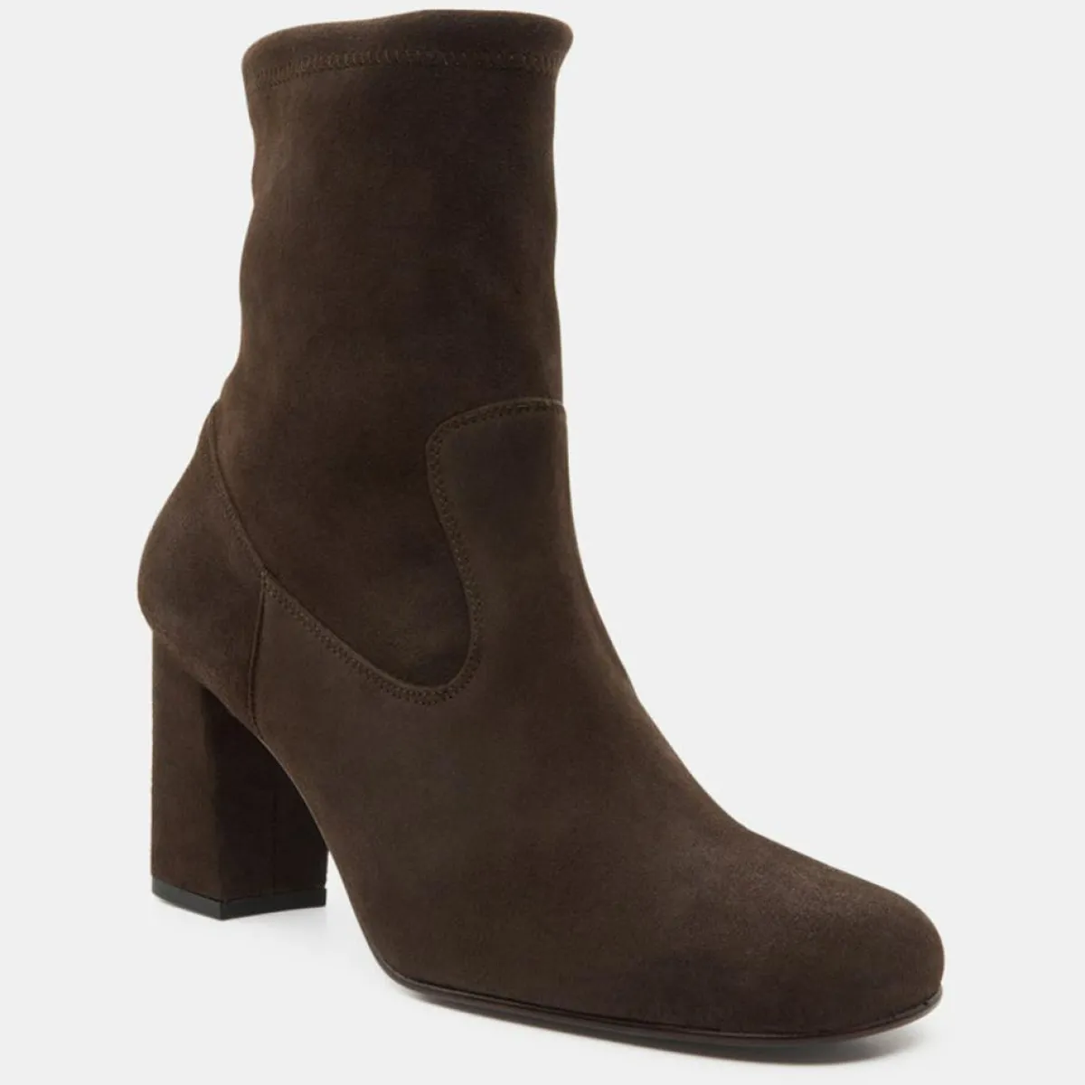 Avril Gau Bottines|Bottines en Velours de Cuir marron - Talon 8 cm