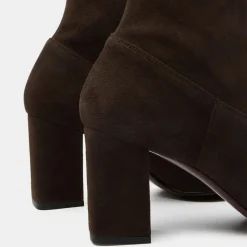 Avril Gau Bottines|Bottines en Velours de Cuir marron - Talon 8 cm