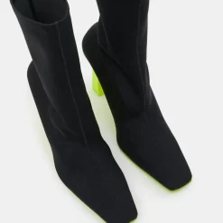 Palm Angels Bottines|Bottines Palm Heel noir/jaune - Talon 10 cm